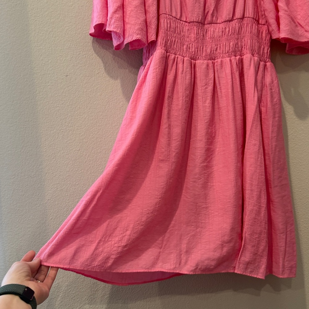 Abercrombie & Fitch Organza Tiered Pink Mini Dress Size Medium‎ Tall - Picture 8 of 10